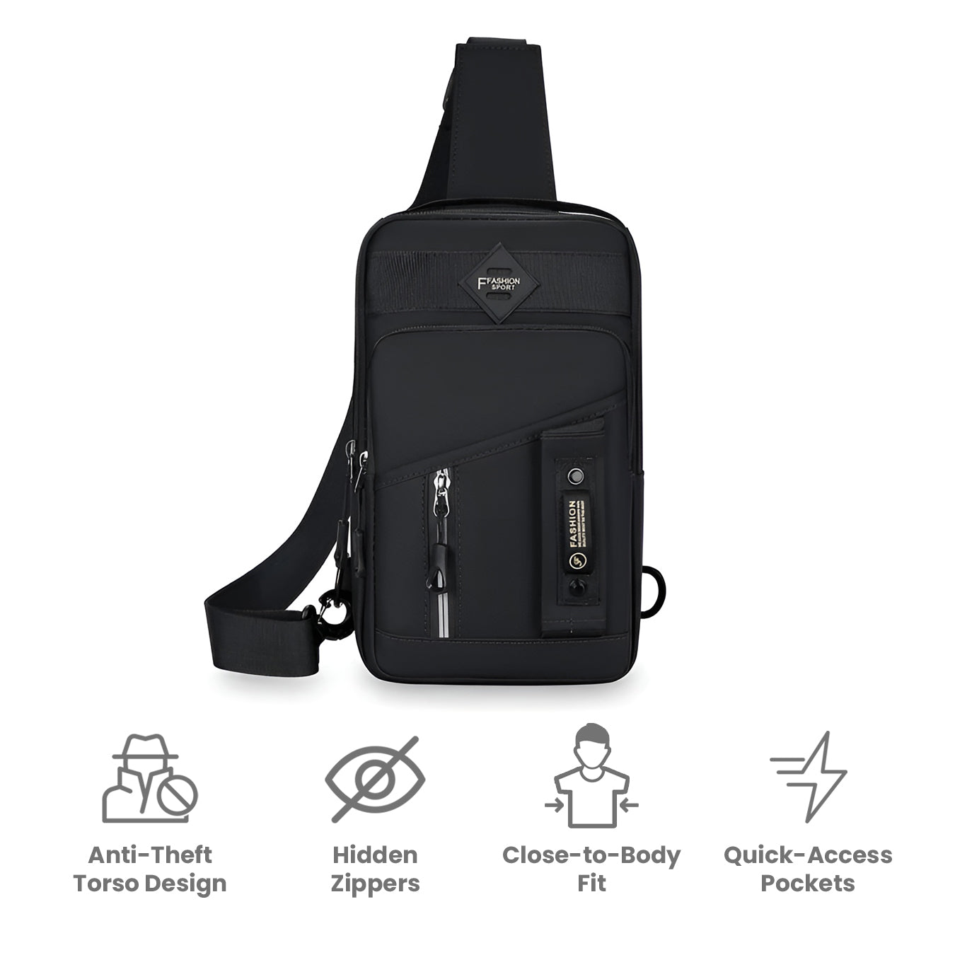 Designer chest bag men's best sale
