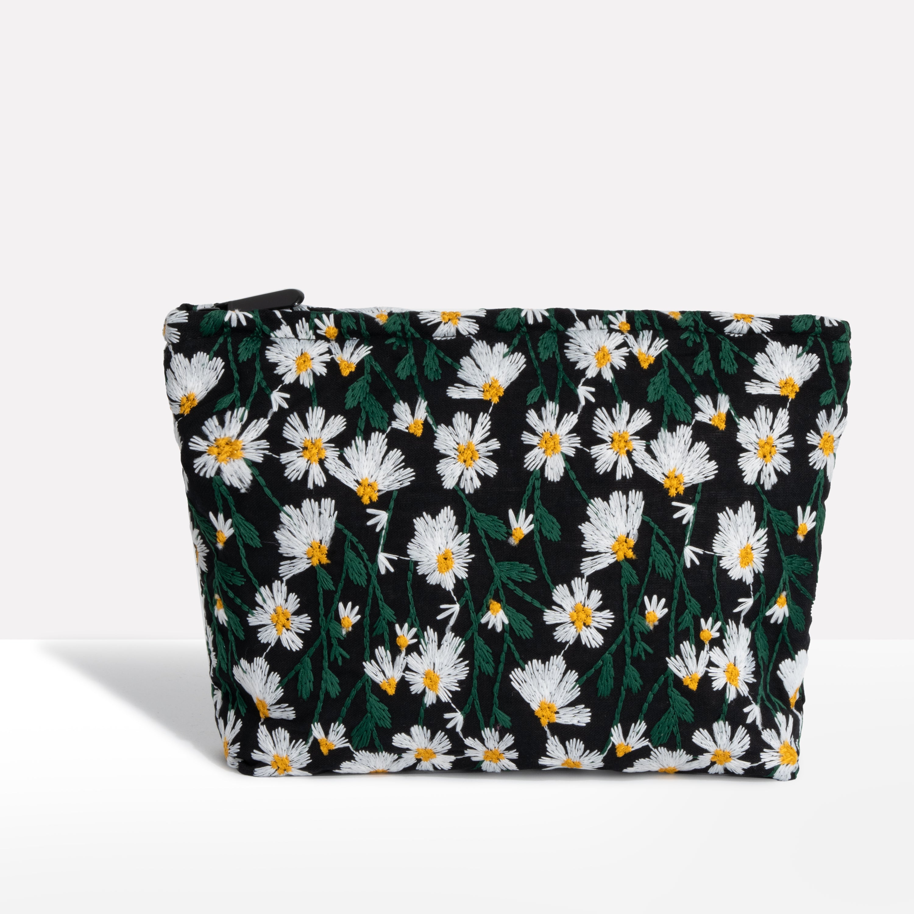Andrea | Flower Embroidered Makeup Bag