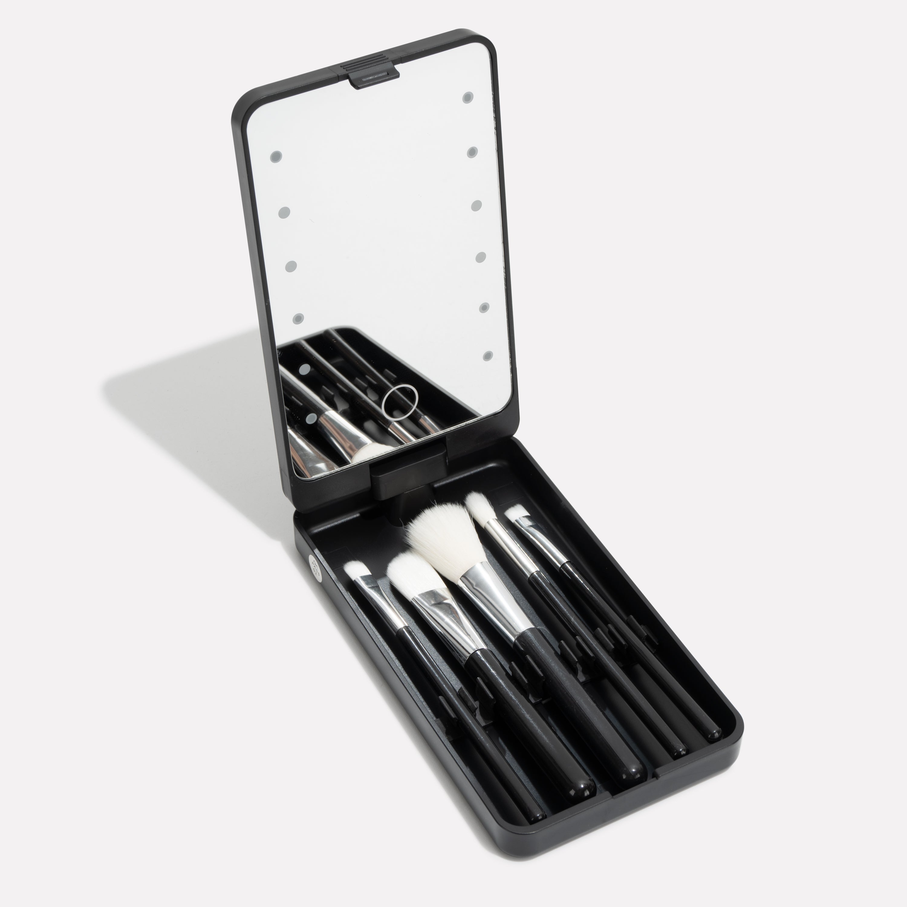Rose | Travel Makeup Brush Mirror Set