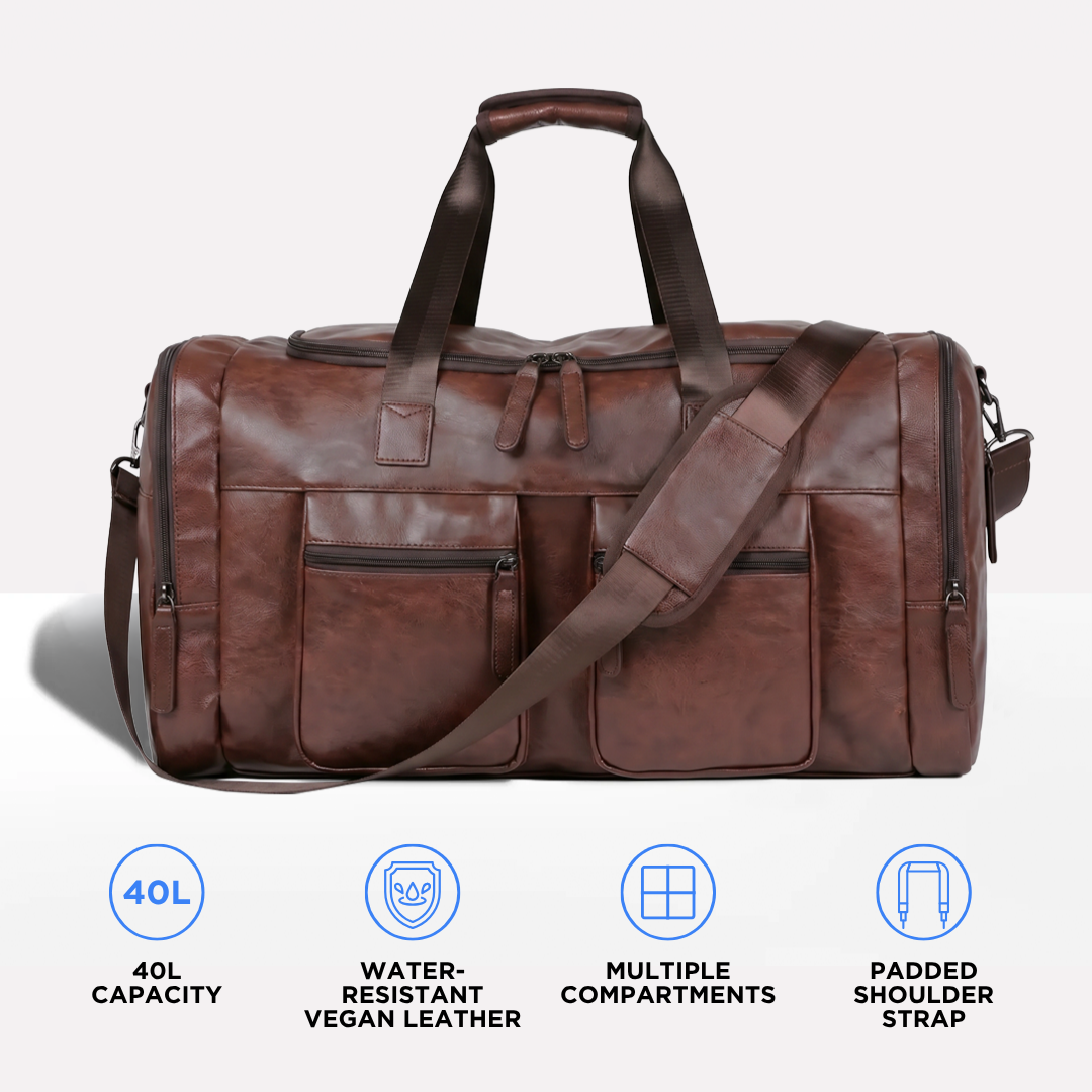 Classy Men’s Leather Duffle Bag