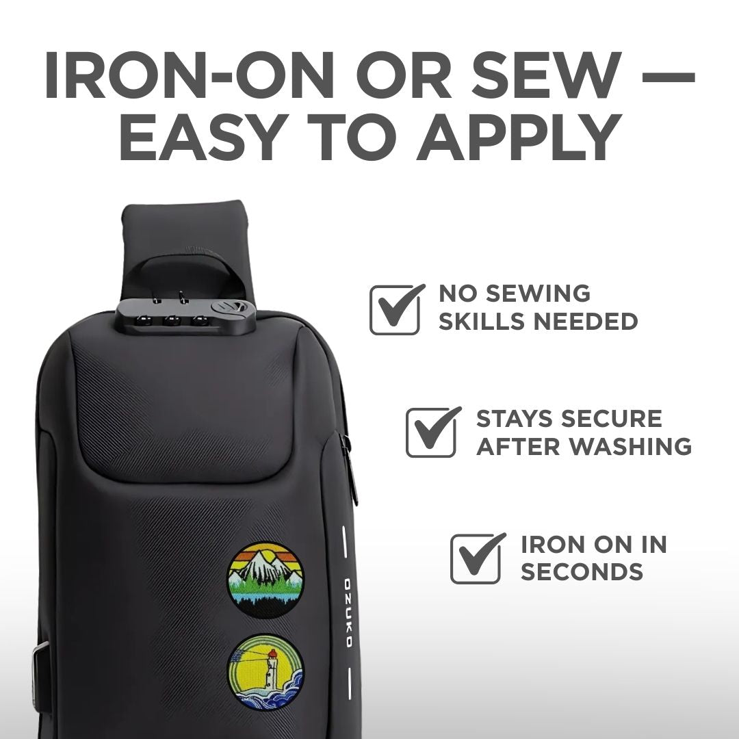 Iron-On Travel Patches – 20 Pc Set