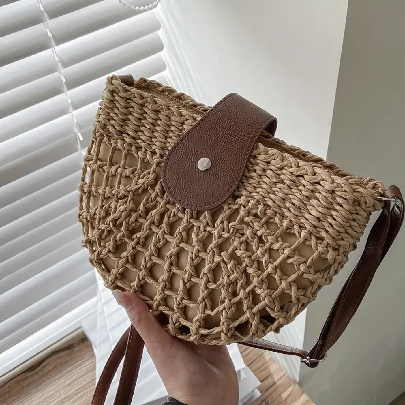 Marina Round Rattan Bag