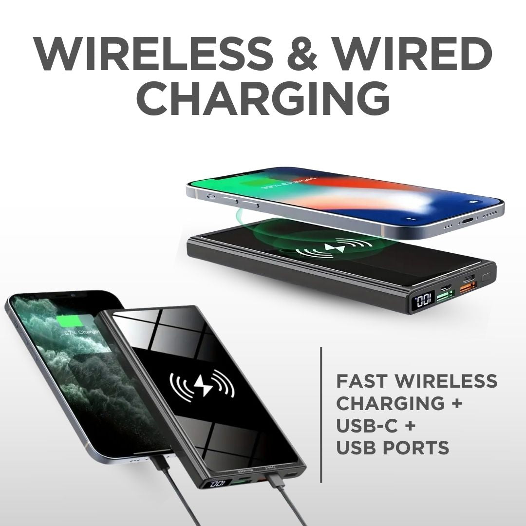 10,000mAh Portable Wireless Power Bank