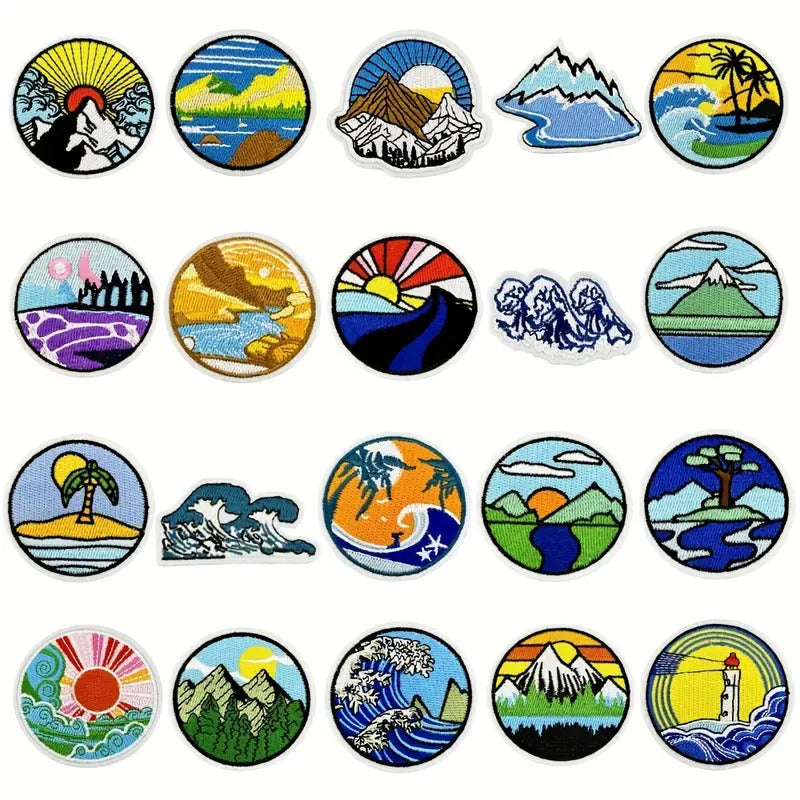 Iron-On Travel Patches – 20 Pc Set
