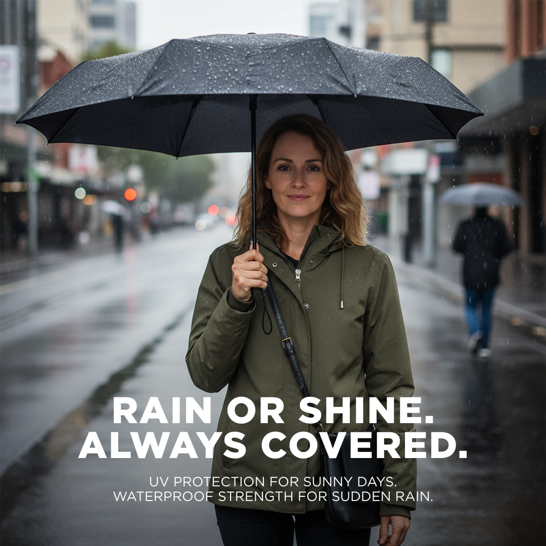 Compact Travel Umbrella & Case