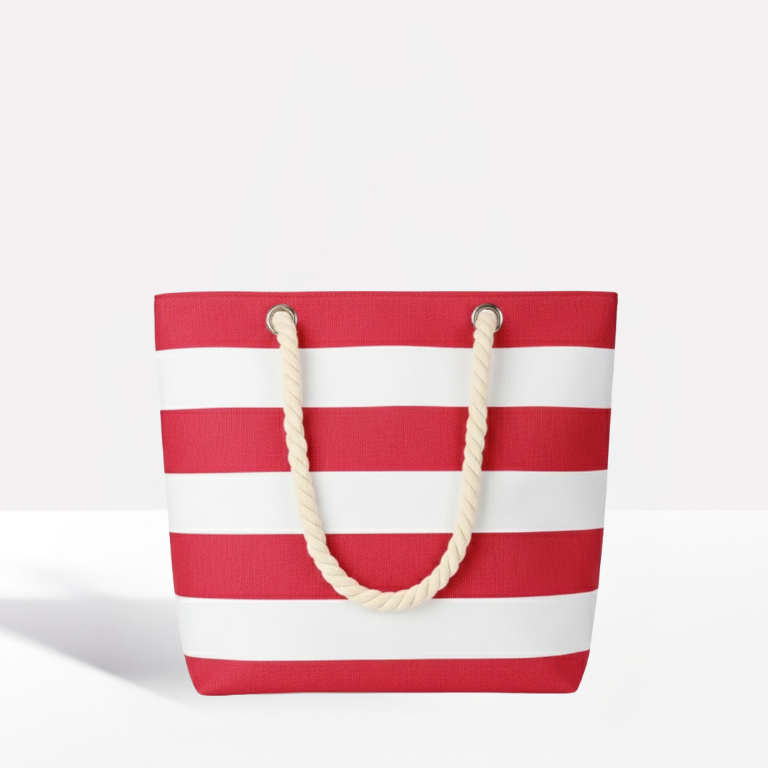 Durable Striped Canvas Tote