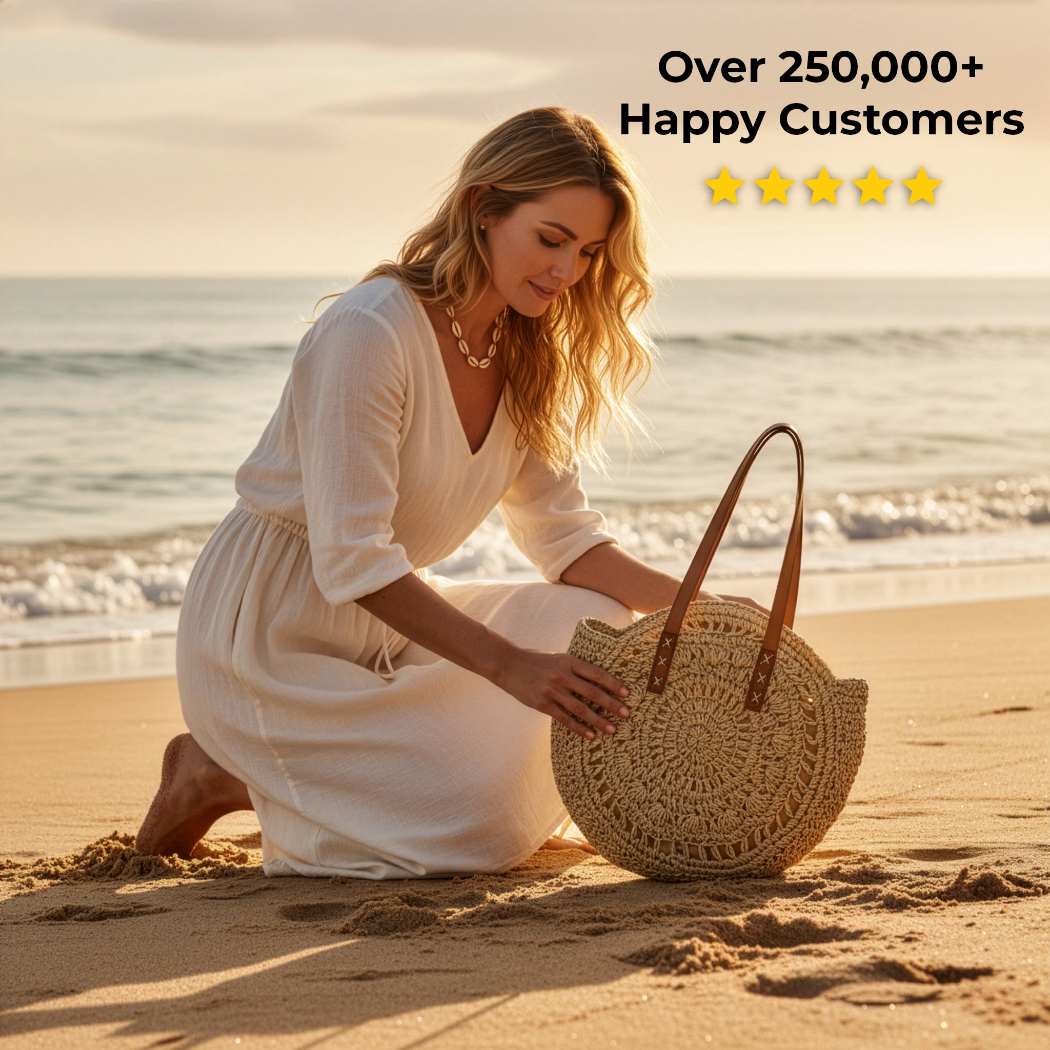 Shoreline Straw Tote