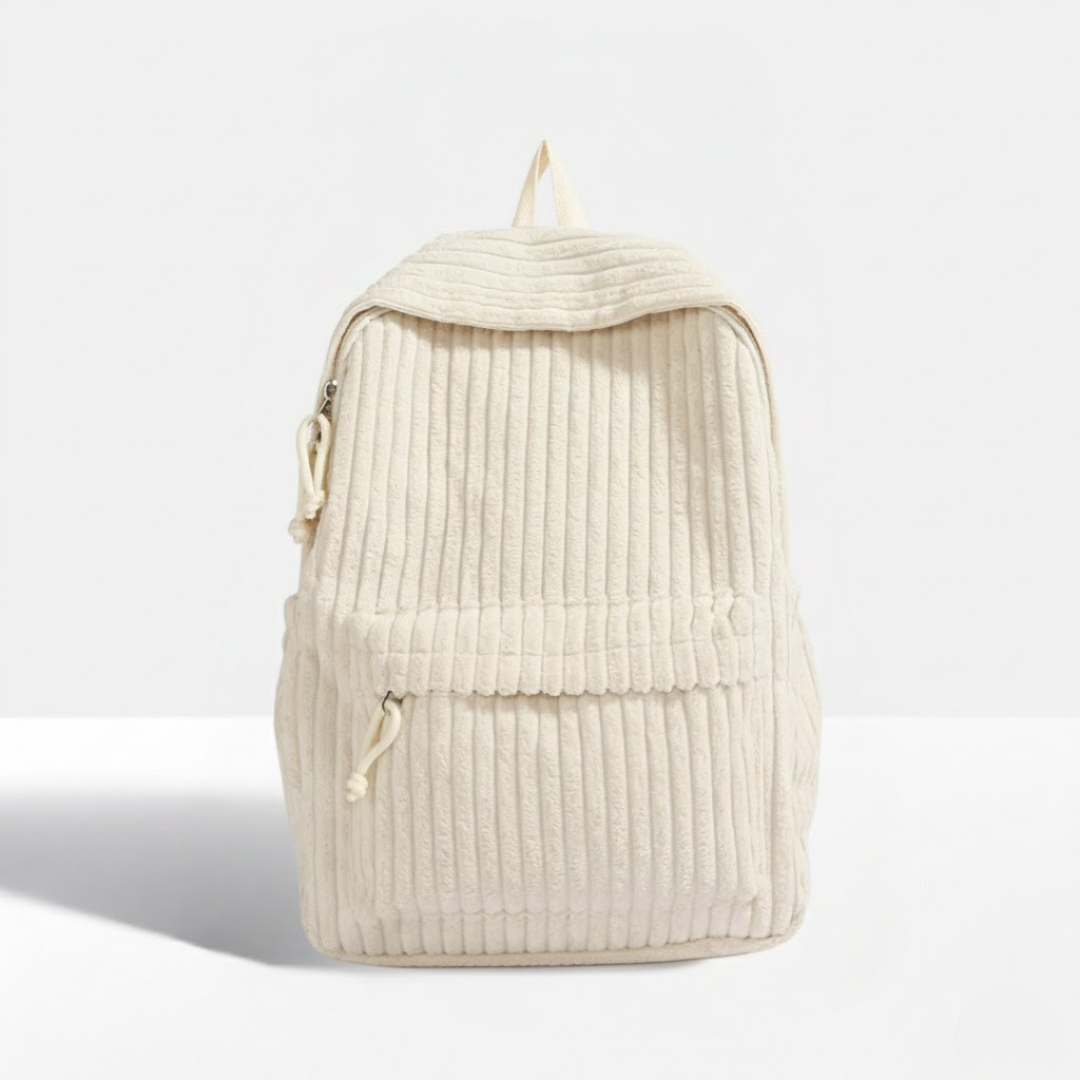 Striped Corduroy Mini Backpack
