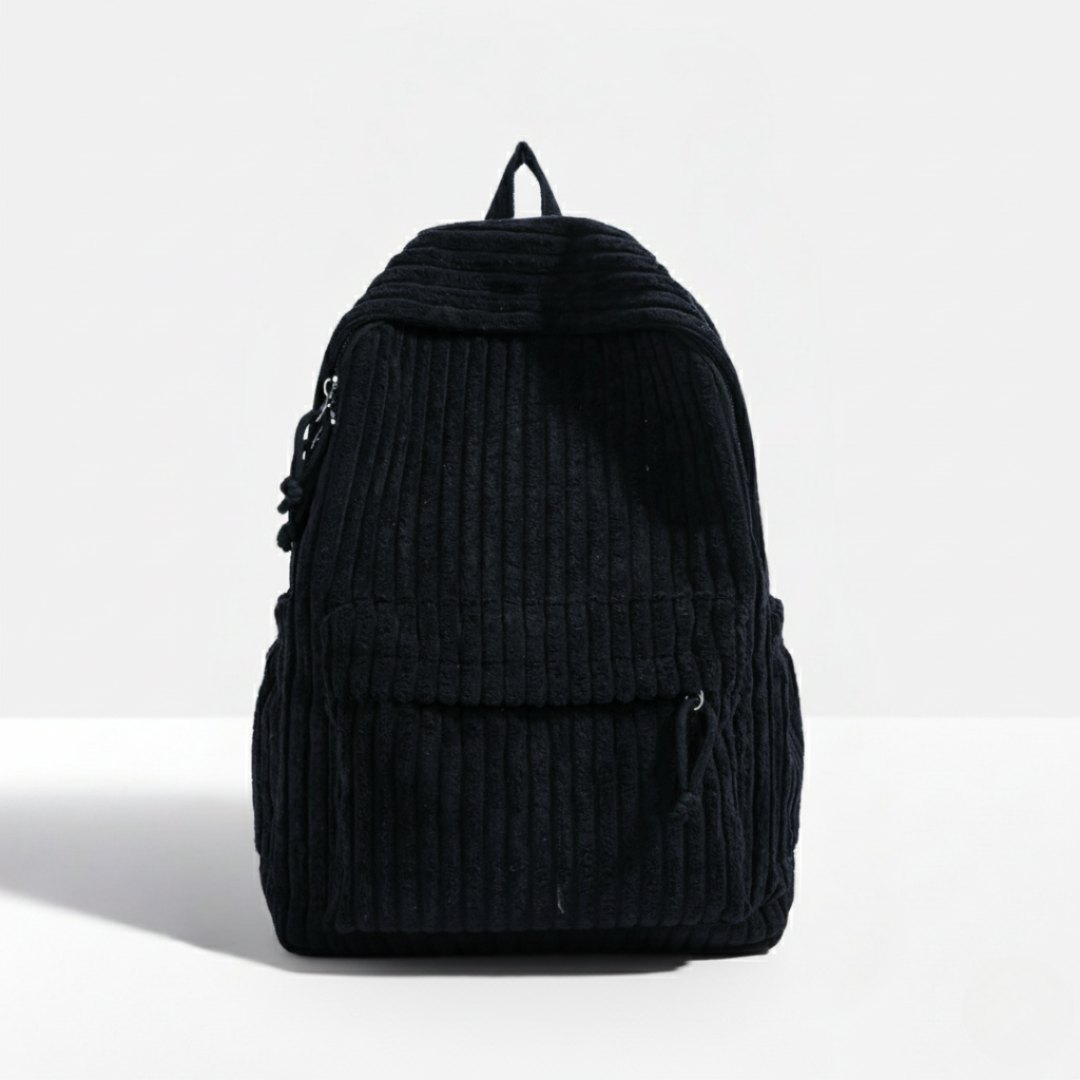 Striped Corduroy Mini Backpack