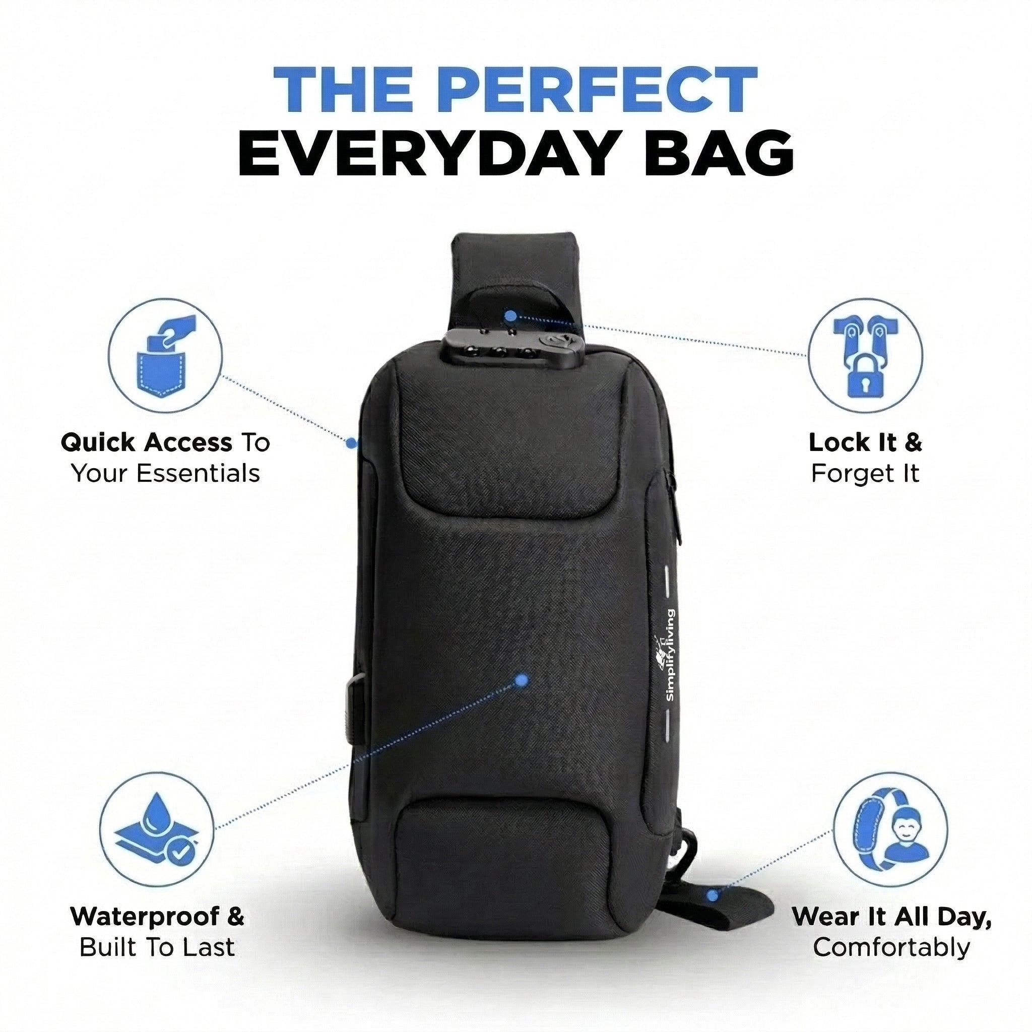 Anti-Theft Crossbody Charging Bag